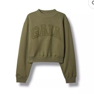 Gap x Cult Gaia Crew Neck Cropped Sweatshirt